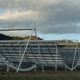 The CHIME telescope under construction
